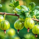 Stachelbeeren Reife Stachelbeeren am Strauch