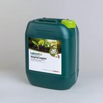 Picture of a darkgreen canister with a lightgreen lid and the label of our product Lebosol®-HeptaKupfer