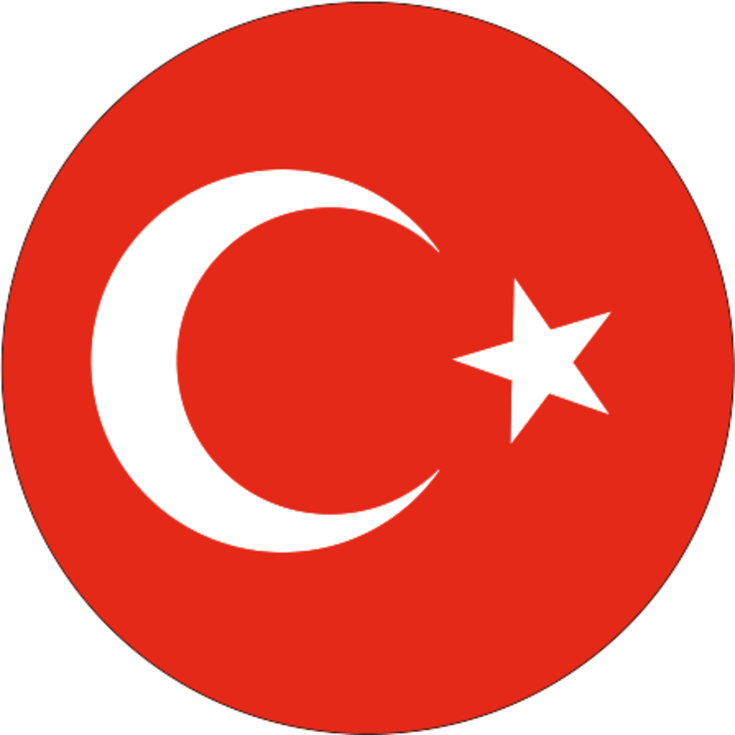 Flag of Turkey in a circle