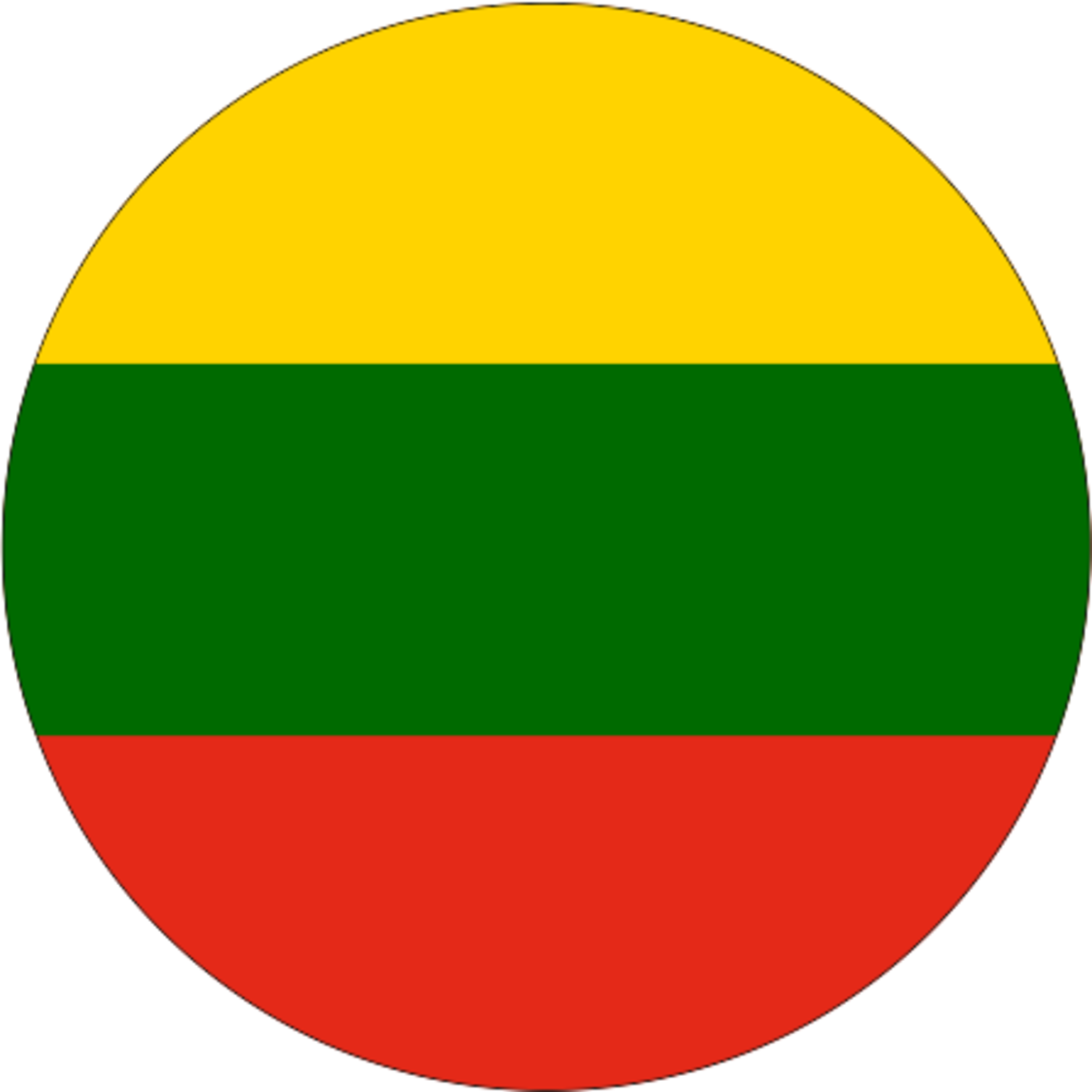 Flag of Lithuania in a circle