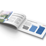 Aufgeschlagenes Buch mit dem Nachhaltigkeitsbericht zu Made in Germany von Lebosol®