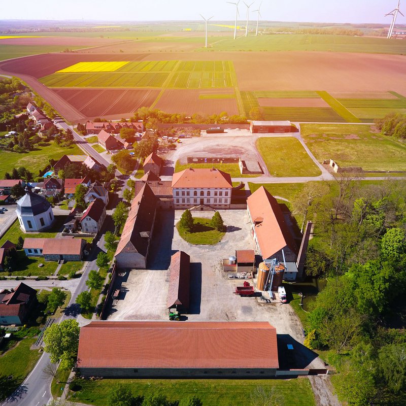 Stiftsgut Üplingen Luftaufnahme