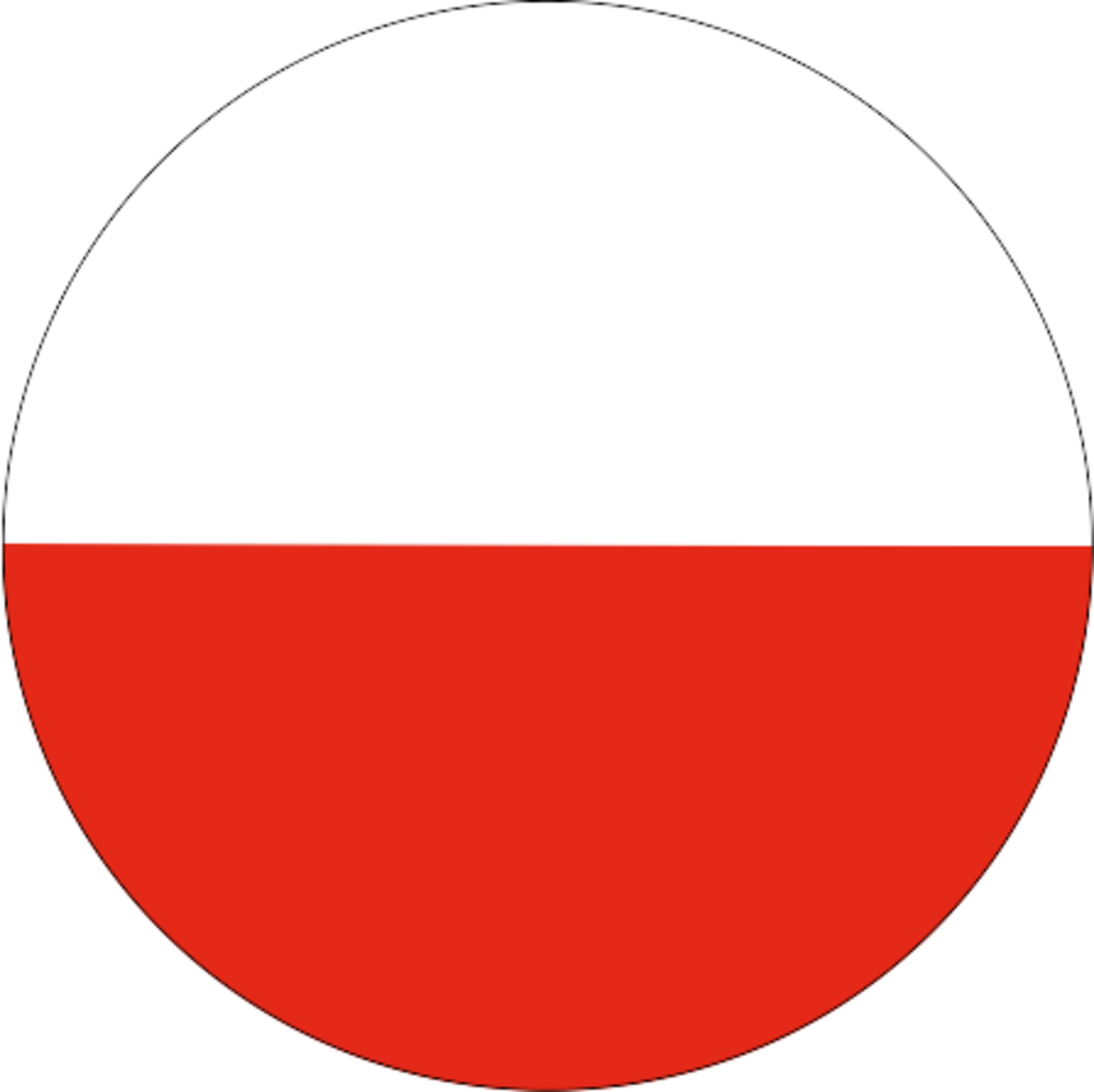 Flag of Poland in a circle