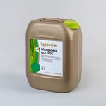 Picture of a gold canister with a lightgreen lid and the label of our product Lebosol®-Mangan GOLD SC
