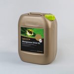 Picture of a gold canister with a lightgreen lid and the label of our product Lebosol®-Mangan GOLD SC