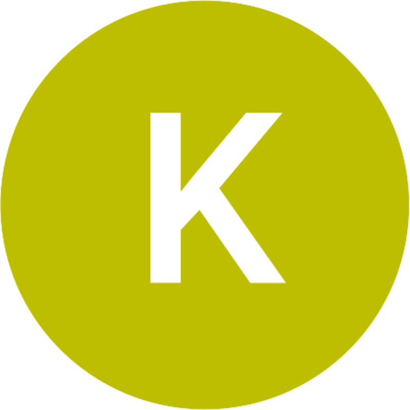 Hellgrüner Kreis mit dem periodischen Zeichen K für Kalium