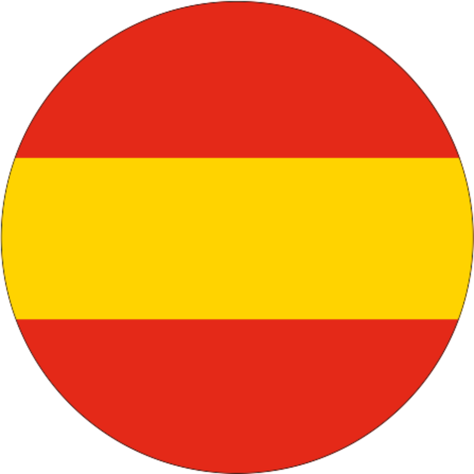 Flag of Spain in a circle