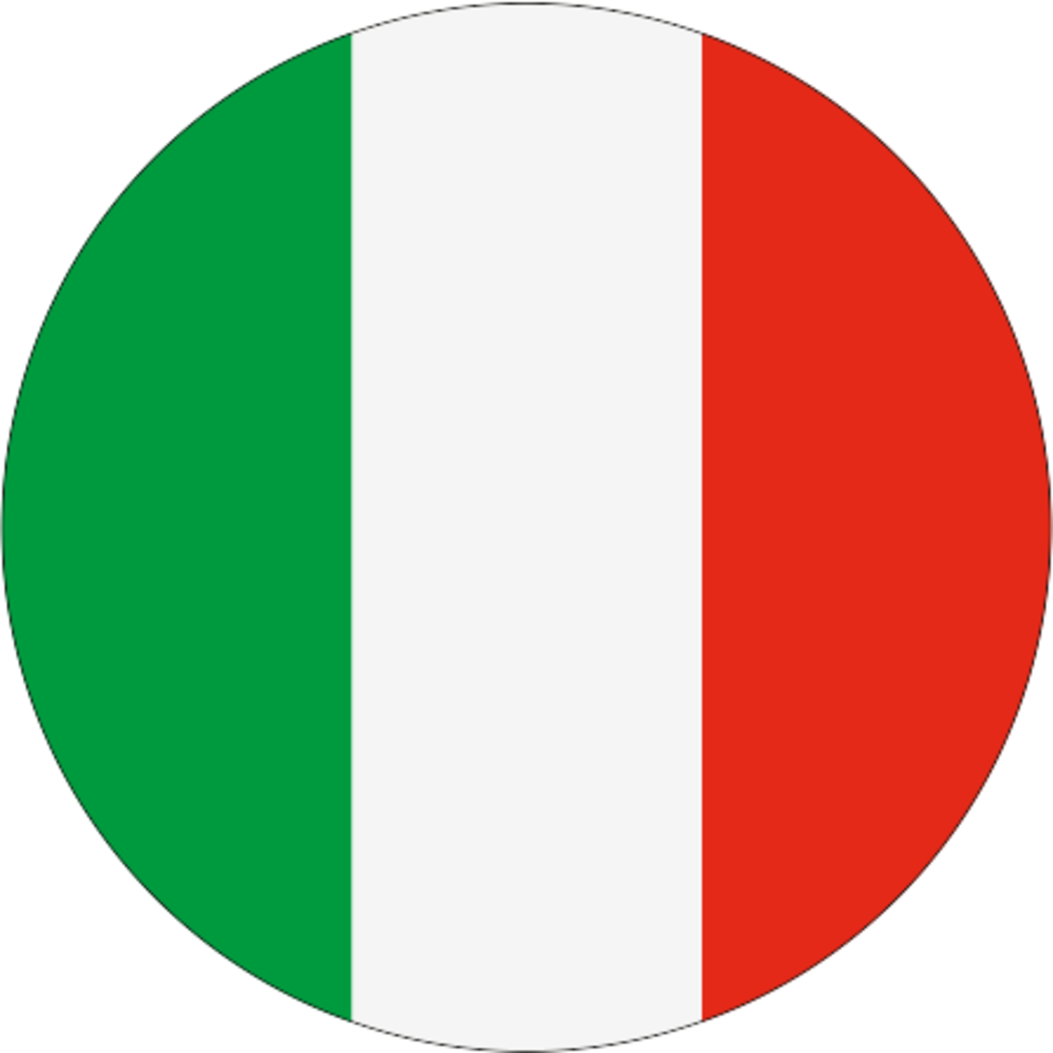 Flag of Italy in a circle