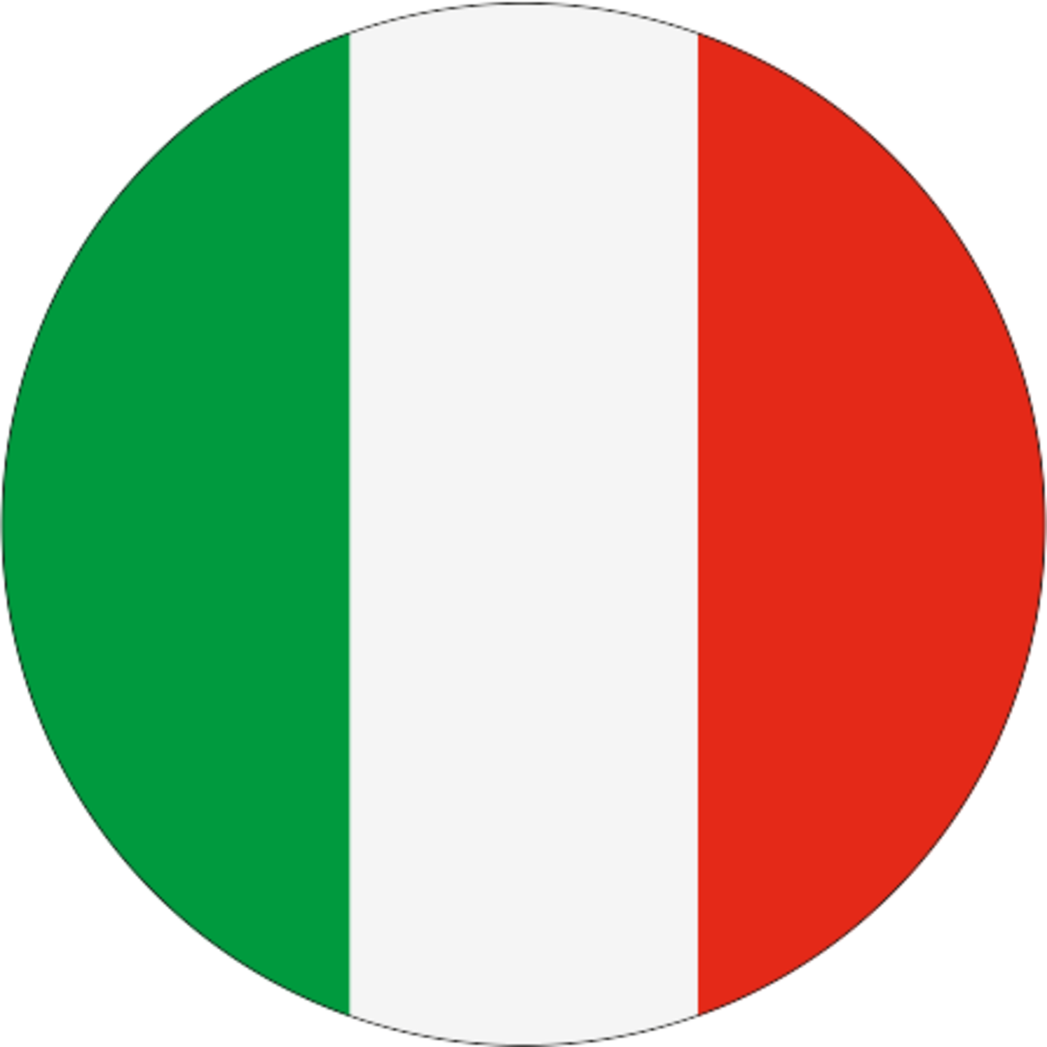 Flag of Italy in a circle